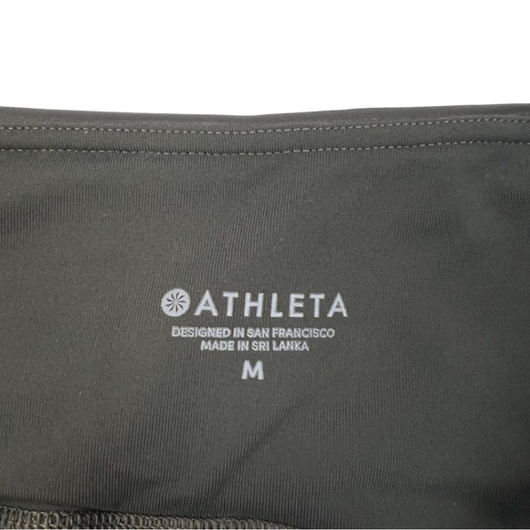 Athleta All Over Gleam Tight Faux Leather in Olive Size M - Picture 4 of 12